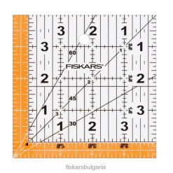 инструмент Fiskars квадратна акрилна линийка за капитониране (4,5" x 4,5") 8V6H6511