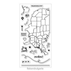 инструмент Fiskars прозрачни печати wanderlust (4" x 8") 8V6H6627